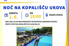 Noč na kopališču Ukova: plavanje, šport in glasba pod zvezdami